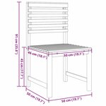 vidaXL Chaise de jardin 2 Pièces Marron 50 x 50 x 91cm