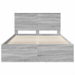 vidaXL Cadre de lit Gris Sonoma 140 x 200 cm Bois de pin massif