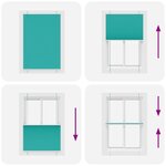 vidaXL Store plissé vert pétrole 95x100 cm largeur du tissu 94 4 cm