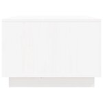 vidaXL Table basse Blanc 80x50x35 cm Bois massif de pin