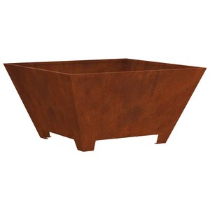 vidaXL Braise Marron 80 x 80 x 40 cm Acier patiné