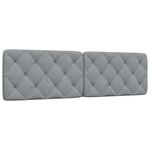 vidaXL Coussin de tête de lit gris clair 180 cm tissu