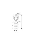 THIRARD - Machoire alu Ø 6mm isolée 8 trous - Ø intérieur 38mm - THIRARD