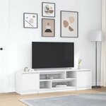 vidaXL Meuble TV blanc 188 5x41x50 cm bois d'ingénierie