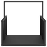 vidaXL Portant de bois chauffage noir 40x40x40 cm
