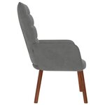 vidaXL Chaise de relaxation Gris foncé Velours