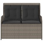 vidaXL Banc de jardin Gris polyrotin