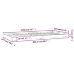 vidaXL Cadre de lit Gris 100x200 cm Bois de pin massif