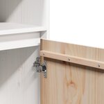 vidaXL Buffet haut Blanc 37x34x110 cm Bois massif de pin