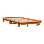vidaXL Cadre de lit sans matelas cire marron 90x190 cm bois pin massif