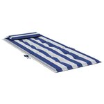 vidaXL Coussins de chaise à dossier haut lot de 4 rayures bleu/blanc