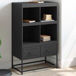 vidaXL Buffet haut noir 68x39x111 5 cm acier