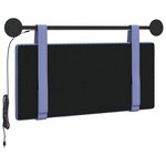 vidaXL Tête de lit suspendue Avec lumière LED Bleu denim Tissu