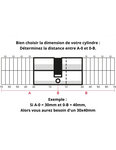 THIRARD - Cylindre de serrure double entrée SA UNIKEY (achetez-en plusieurs  ouvrez avec la même clé)   40x40mm  3 clés  nickelé - THIRARD