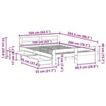 vidaXL Cadre de lit sans matelas 160x200 cm bois massif de pin