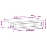 vidaXL Table d'appoint murale Noir 87 5 x 34 5 x 17 cm