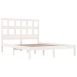 vidaXL Cadre de lit Blanc Bois de pin massif 160x200 cm