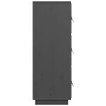 vidaXL Buffet haut Gris 34x40x108 5 cm Bois massif de pin