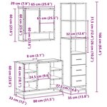 vidaXL Ensemble de meubles de salle de bain 3 Pièces chêne fumé