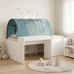 vidaXL Lit avec Tunnel 4 Pièces Chêne Artisanal et Bleu Clair