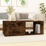 vidaXL Table basse Chêne fumé 100x50 5x35 cm Bois d'ingénierie