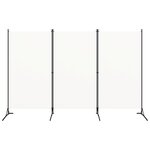 vidaXL Cloison de séparation 3 panneaux Blanc 260x180 cm Tissu