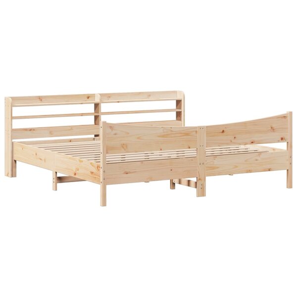 vidaXL Cadre de lit avec tête de lit 180x200 cm bois de pin massif