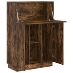vidaXL Bureau d'écriture chêne fumé Chêne fumé Bois d'ingénierie Standard