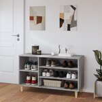 vidaXL Armoire à chaussures Sonoma gris 102x36x60 cm Bois d'ingénierie