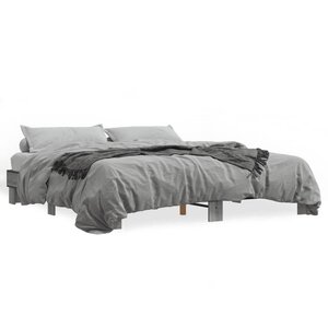 vidaXL Cadre de lit sans matelas sonoma gris 160x200 cm