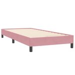 vidaXL Sommier à lattes de lit avec matelas rose 100x220 cm velours