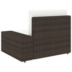 Vidaxl salon de jardin 5 pièces avec coussins marron résine tressée