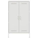 vidaXL Buffet haut blanc 68x39x113 cm acier