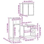vidaXL Ensemble de meubles de salle de bain 3 Pièces Chêne marron