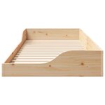 vidaXL Cadre de lit surélevé Marron 100 x 210 cm Bois massif en pin