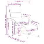 vidaXL Fauteuil inclinable avec repose-pied gris foncé tissu