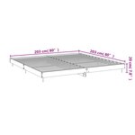 vidaXL Cadre de lit sans matelas gris béton 200x200 cm