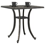 vidaXL Table de jardin bronze 53x53x53 cm aluminium coulé