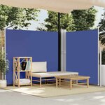 vidaXL Auvent latéral rétractable de patio 170x1200 cm Bleu