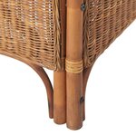 vidaXL Canapé 2 places Marron clair Rotin naturel et lin