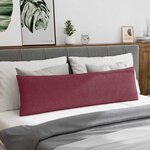 vidaXL Coussins de canapé 2 Pièces Bordeaux 145 x 40 cm tissu