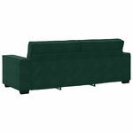 vidaXL Canapé à 3 places Vert foncé 220x78x84 cm Velours