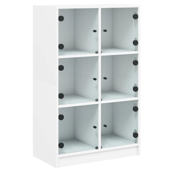 vidaXL Buffet haut avec portes blanc 68x37x109 cm bois d'ingénierie