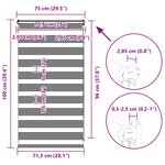 vidaXL Store zèbre blanc 75x100 cm largeur du tissu 70 9 cm polyester
