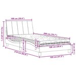 vidaXL Lit avec matelas crème 100x200 cm tissu