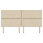 vidaXL Tête de lit avec tête de lit Crème 200 cm Cuir synthétique