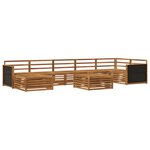 vidaXL Ensemble de canapés d'extérieur 8 Pièces Naturel