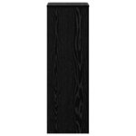 vidaXL Support de Plante Chêne noir 33 x 33 x 100 cm Bois d'ingénierie
