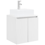 vidaXL Vanité de lavabo mural Blanc 49 5 x 41 x 62 5 cm