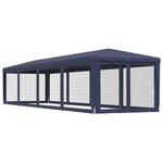 Vidaxl tente de fête et 10 parois latérales en maille bleu 3x12 m pehd